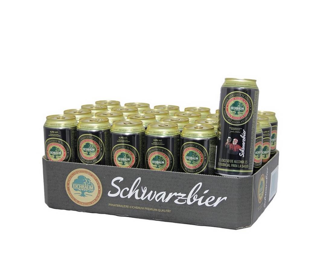 Bia đen Eichbaum Schwarzbier lon 500ml nồng độ: 4,9%